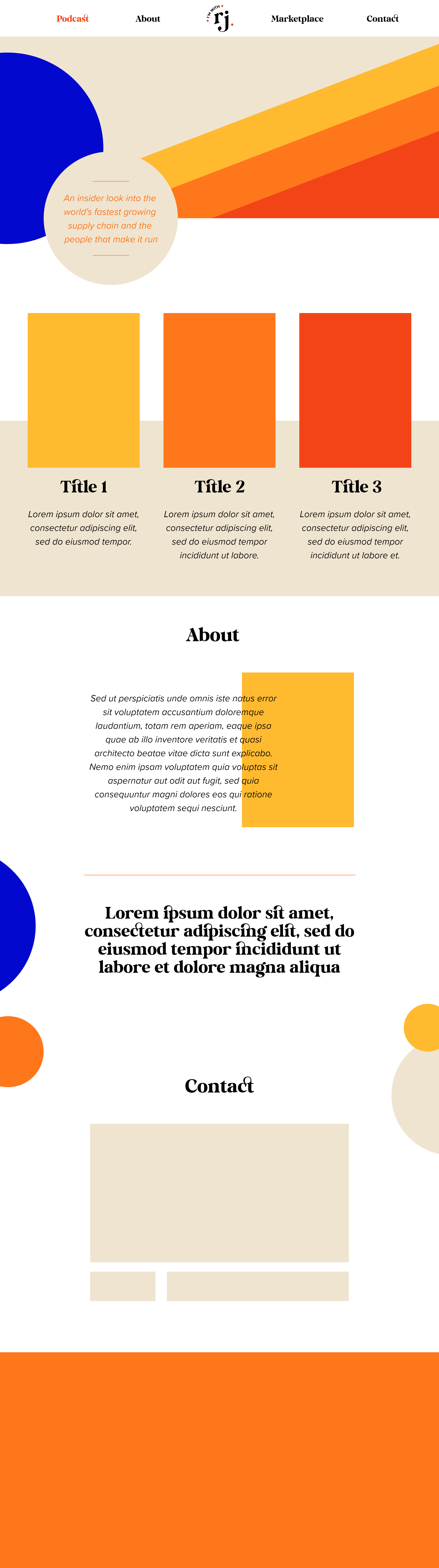 Website wireframe